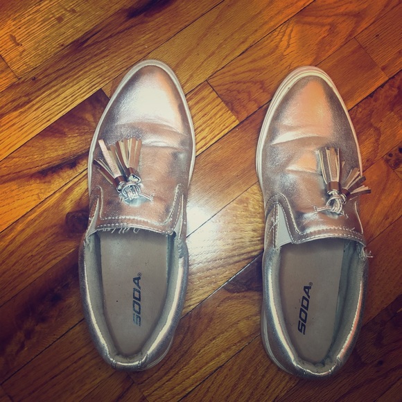 Soda Silver Loafers - Picture 1 of 3